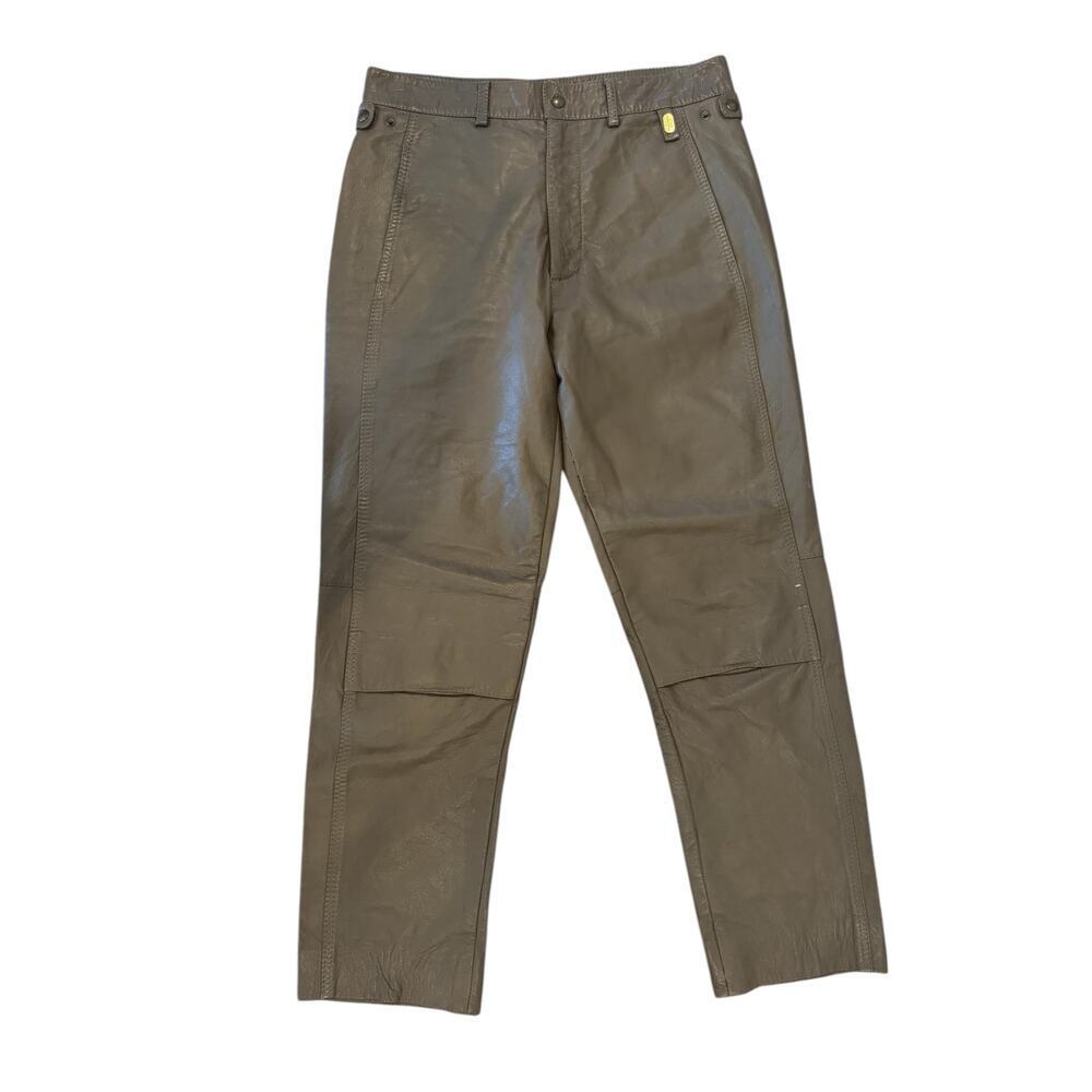 Vagrant Italia Vintage Brown Leather Women’s Pants Made in Italy Size 46